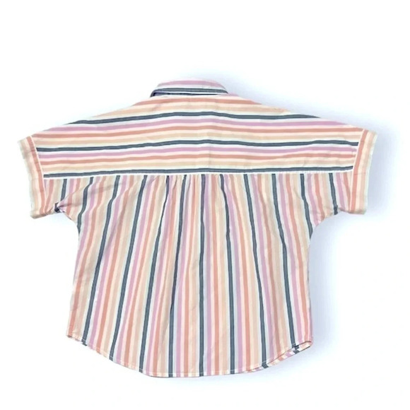 Universal Thread Women's Short Sleeve Striped Pullover Blouse Shirt - Picture 4 of 8